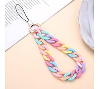 Universal colourful acrylic chainmobile phone chain wrist strap chainmobile phone lanyardmobile phone pendant phone chain key ringmobile phone beltmobile phone jewellery hanging chain hand strap