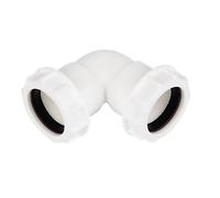 Universal Compression Waste Bend 90° 32MM, Polypropylene Construction, No Solvent Welding Required, 1 in Pack