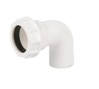 Universal Compression Waste Conversion Bend 90° 40MM, Polypropylene Construction, No Solvent Welding Required, 1 in Pack