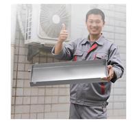 Universal Condensate Drain Pan for Window AC & Outdoor AC Units，AC Unit Drain Kit 9.8ft Hose/Tape/Fastening Clamps, Heavy Duty 304 Stainless Steel(39inx12in/100x30cm)