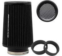 Universal Conical Air Filter 76mm 89mm 101mm High Performance Inlet Air Intake Round Cone Air Filter Cleaner for Racing Sports Car 3 Sizes in One (Black-Big)