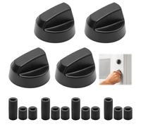 Universal Cooker Knobs, 4 Set Cooker Knobs Replacement Oven Knobs Replacement Gas Hob Knobs Oven Knobs Switch Button Control Knobs Plastic Gas Stove Knobs Gas Hob Switch for Ovens Cookers Hobs - 42mm