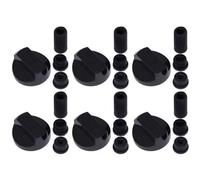 Universal Cooker Oven Grill Control Knobs And Adaptors Black Fits All Gas Electric X 6 By Ufixt