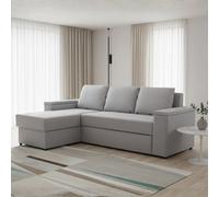 Universal Corner Sofa Bed Heros With Storage Light Grey