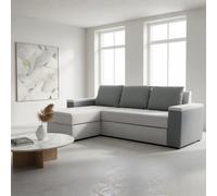 Universal Corner Sofa Bed Heros With Storage Light Grey And Dark Grey