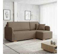 Universal Corner Sofa Como L With Sleeping Function And Storage Brown