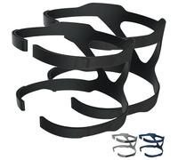 Universal CPAP Headgear 2 Pack, Hersvin Replacement Headband Straps Compatible with Most Nasal, Full-Face Sleep Apnea Masks (Dark Black)