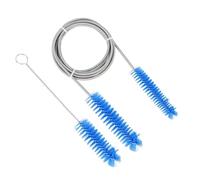 Universal CPAP Tube and Mask Cleaning Brush - Stainless Steel Flexible Feeding Tube Cleaner for Hoses Wire Bristle Solution, Easily Clean Standard Tubing Kit (Blue)
