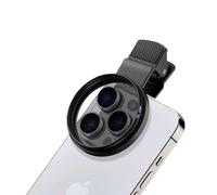 Universal CPL Filter 52 mm, Polarising Filter Mobile Phone CPL Filter Lens Set, Polarising Filter, Clip-On Mobile Phone Filter Set with Lens Clip and Zip Case, for Most Mobile Phones and Tablets