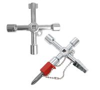 Universal Cross Wrench Tool - 4 Way Multi Purpose Wrench Solid Zinc Alloy Design Compact Portable Repair Tool Multipurpose Hand Tool | Ideal for Construction Workers