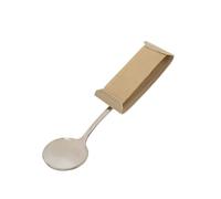 Universal Cuff, Leather Cuff with Elastic Strap, Holds Utensils or Writing Aids, Makes Mealtime or Other Activities Easier for Elderly or Individuals with Weak Grip, 2-1/2"