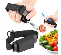 Universal Cuff Utensil Holder, Eating Drinking Aids Adjustable Utensils Holder Strap, Adaptive Utensils Aids Spoon Fork Comfort Grip Strap for Elderly Parkinson Weak Grip Disabled Adaptive Equipment