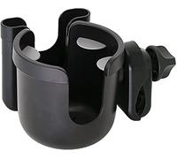 Universal Cup Holder, Stroller Cup Holder with Phone Holder, Stroller Accessories, Bike Water Bottle Holder, Treadmill, Wheelchair(Black) (Black)