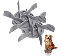 Universal Cut-to-Fit Slow Feeder Insert with Strong Suction Cups - Adjustable Maze Liner to Slow Down Eating for Dogs & Cats - Compatible with Most Standard Bowls & Dishes (Two)