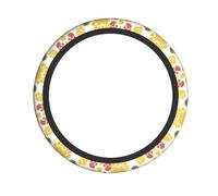 Universal Cute Colorful Dog Paw Print Steering Wheel Cover â€“ Breathable Car Steering Wheel Cover for Cars, Trucks, SUVs, and ATVs