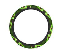 Universal cute Red Eyes Tree Frogs Print Steering Wheel Cover â€“ Breathable Car Steering Wheel Cover for Cars, Trucks, SUVs, and ATVs