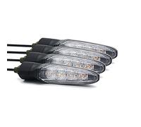 Universal DC 12V E-Mark Certified Waterproof Durable UV-Resistant LED Turn Signals 4Pcs Clear Lens for Motorcycle & Electric Motorcycle Fit Yamaha XSR900 MT07 MT09 YFZ-R1 Honda CBR600RR 1000RR Grom