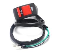Universal DC12V 10A Motorcycle Handlebar Light Switch ON OFF Button With Two Core Wire For ATV Bike Compatible With Automotive Motorcycle Accessories Black