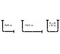 Universal Decor White Shower Curtain Rod Aluminum Finished In 3 Variants