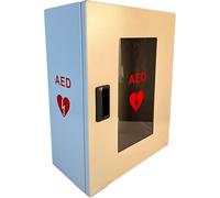 Universal Defibrillator Cabinet with no Alarm - AED Cabinet Wall-Mounted - Outdoor or Indoor Wall Fixed AED Storage - First Aid - Mounted AED-Defibrillator Enclosure - Public Access Box - no Key Lock