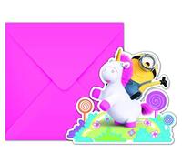 Universal Despicable Me Fluffy Invitations & Envelopes 6Ct
