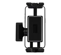 Universal Device Holder - Adjustable Bracket, Heavy Duty Grip, Travel Monitor Support | Bedroom Headboard Office Workstation Gym Exercise Bike Music Stand Pole Auto Backseat Lazy Base Rotation