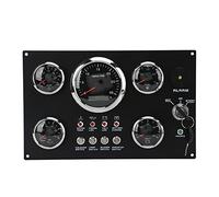 Universal Digital Gauge Cluster Set, IP67 Marine Gauges, 0 to 3000RPM 7 Color Backlight Marine Instrument Panel for RV, Vehicles, Yachts, Fishing Boats, Ships
