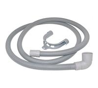Universal Dishwasher Drain Outlet Hose 2m with 90 Degree Bent End Compatible with Bosch AEG