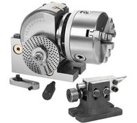 Universal Dividing Head with Tailstock, 1:40 Gear Ratio 4/5/6 Inch 3-Jaw Chuck Index Head for Milling Drill Press Gear Cutting 6inch