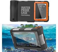 Universal Diving Underwater Phone Case for All Apple iPhone/Samsung Galaxy/Google Pixel Series,15M/50ft Underwater Photography for Snorkeling Photo Video (Black/Orange)