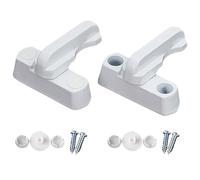 Universal Door Jammer and Window Locks, 2-Pack Sash Jammer Blocker for Enhanced Home Security on PVC/UPVC Windows and Doors, Door Security Lock with Installation 4 Screws