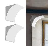 Universal Doorway Arch Kit 2PCS, Precurved Gypsum Board Corner Trim for Easy DIY Installation, Paintable Arch Molding for Living Room Kitchen(Thick 21cm(8.3"),40x40cm(15.7x15.7"))