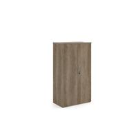 Universal double door cupboard 1440mm high with 3 shelves - Nebraska Oak