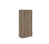 Universal double door cupboard 1790mm high with 4 shelves - Nebraska Oak