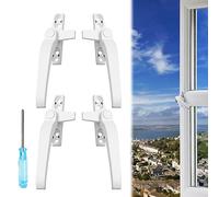 Universal Double Glazing Window Handle Set - 4PCS Right/Left Hand Aluminum Alloy Replacement for Security Door and Switch System