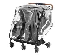 Universal Double Stroller Raincover, Rain Cover for Side by Side Baby Stroller, Water Resistant Transparent Baby Fit Most Strollers, Baby Outdoor Accessories for Outdoor Travel