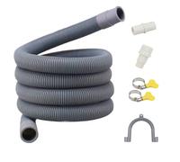 Universal Drain Hose Adapter Kit for Washing Machine & Dishwasher Includes Connector, Clip, Clamp 2M Extension Pipe for Washer Outlet