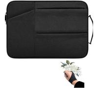 Universal Drawing Tablet Case with Artist Glove - Protective Storage Sleeve for XP-Pen Deco 01/Star 03, Ugee M708, Huion H950P/HS610 & GAOMON M106K (Black)