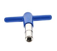 Universal Drum Key Tuning Tool T Shaped for Beginner Drums | Zinc Alloy and Silicone Cover, Portable Lightweight Design, Blue Finish, Single Piece for Kit Setup