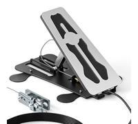 Universal Dual Brake Pedal Set for Driving Instructors - Stainless Steel Adjustable Stand with Large Area Ergonomic Pedal