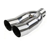 Universal Dual-Exit Car Exhaust Muffler Tip Bolt-On Stainless Steel Tail Pipe Resistant Rear Car Exhaust Pipe