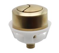 Universal Dual Flush Toilet Push Button Kit, Brushed Brass/Gold Finish, Fits 20mm/40mm/50mm/60mm Cistern Lid Holes