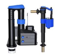 Universal Dual Flush Toilet Syphon 1½" BSP Adjustable 7.5"-9.5" Internal Overflow WRAS Approved + Adjustable Toilet Fill Valve 3/8" & 1/2" Brass Threads Bottom & Side Entry Cistern Kit