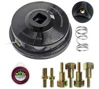 UNIVERSAL Dual Line Manual Feed Head with Bolts + 15m Refill for Strimmer/Trimmer/Brushcutter