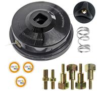 UNIVERSAL Dual Line Manual Feed Head with Bolts + 3 x 90m Refill for Strimmer/Trimmer/Brushcutter