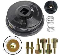 UNIVERSAL Dual Line Manual Feed Head with Bolts + 80m Dual Core Refill for Strimmer/Trimmer/Brushcutter