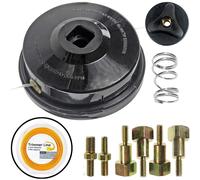 UNIVERSAL Dual Line Manual Feed Head with Bolts + 90m Refill for Strimmer/Trimmer/Brushcutter