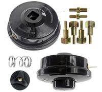 UNIVERSAL Dual Line Manual Feed Head with Bolts + Bump Feed Head for Strimmer/Trimmer/Brushcutter