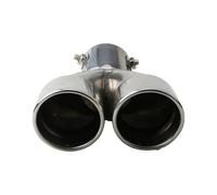 Universal Dual Outlet Car Exhaust Tip Stainless Steel Muffler Silencer For Straight Exhaust 15 To 22L Models Exhaust Tip Tail Pipe Trim