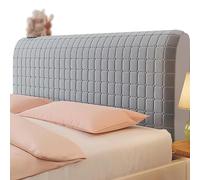 Universal Dustproof Headboard Slipcover - Modern Stretch Padded Cover for Double/Single Size Beds - Elastic All-Inclusive Design (Dark Grey 160cm)
